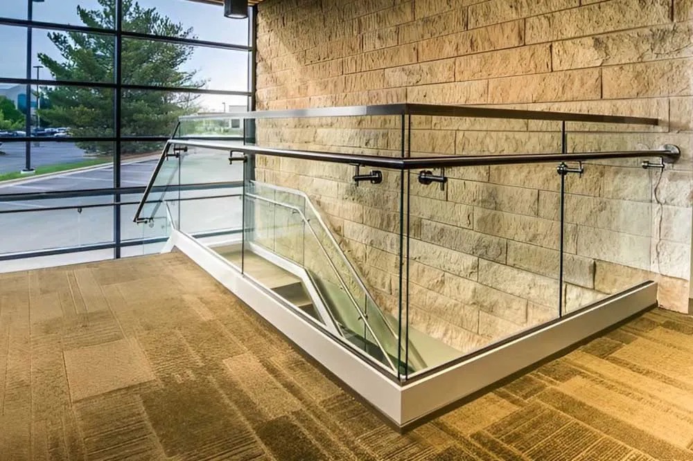Glass handrails